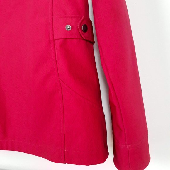 Faux Fur Lined Light Jacket, Size Small. Pink Red cozy plush outdoor - Picture 10 of 15